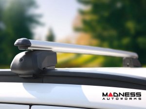 FIAT 500X Roof Rack Cross Bars - for models w/ factory roof rails - Silver - Trekking 2016-2023